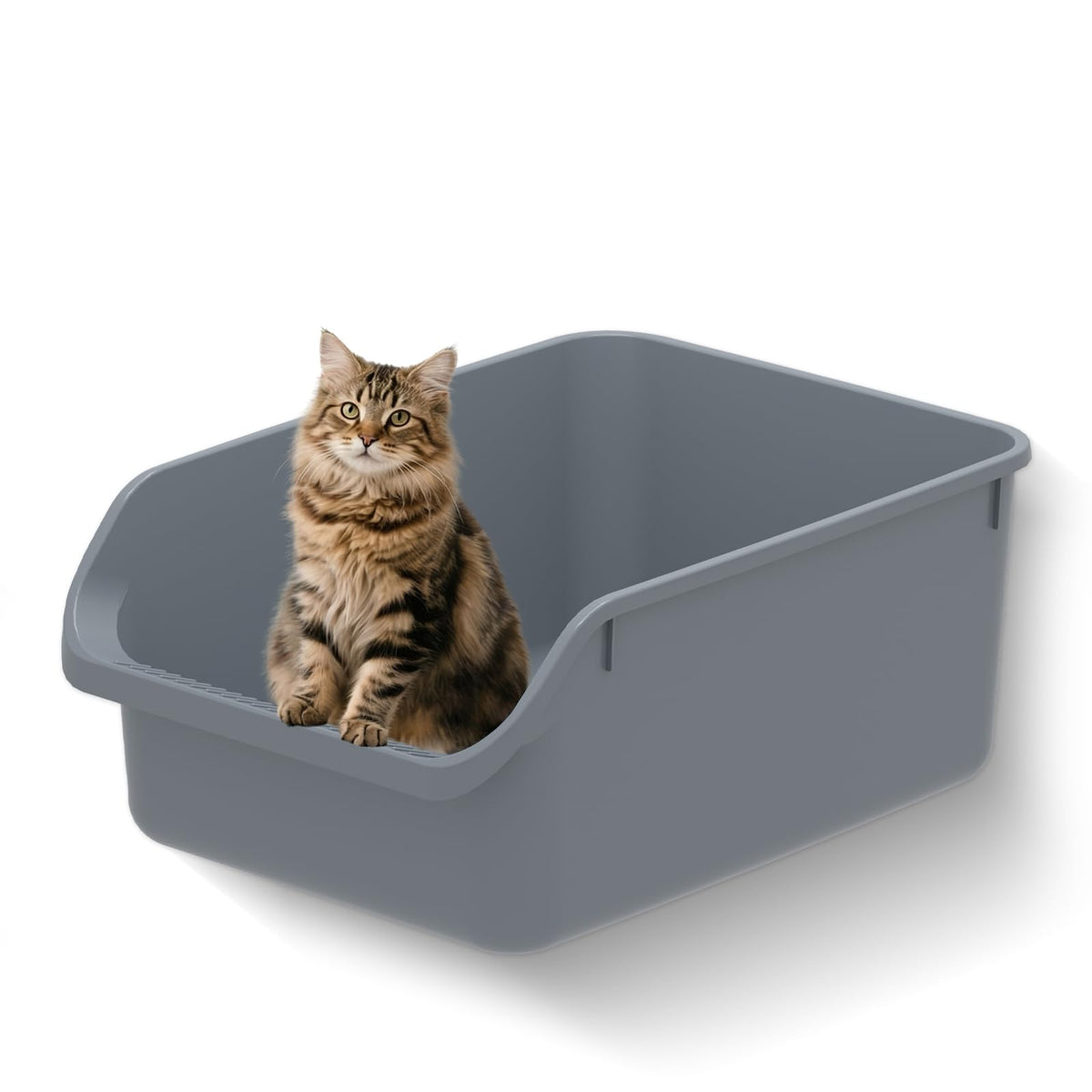 Tailryth large cat litter box with high sides reduces scatter for a tidier home.