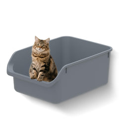 Tailryth large cat litter box with high sides reduces scatter for a tidier home.