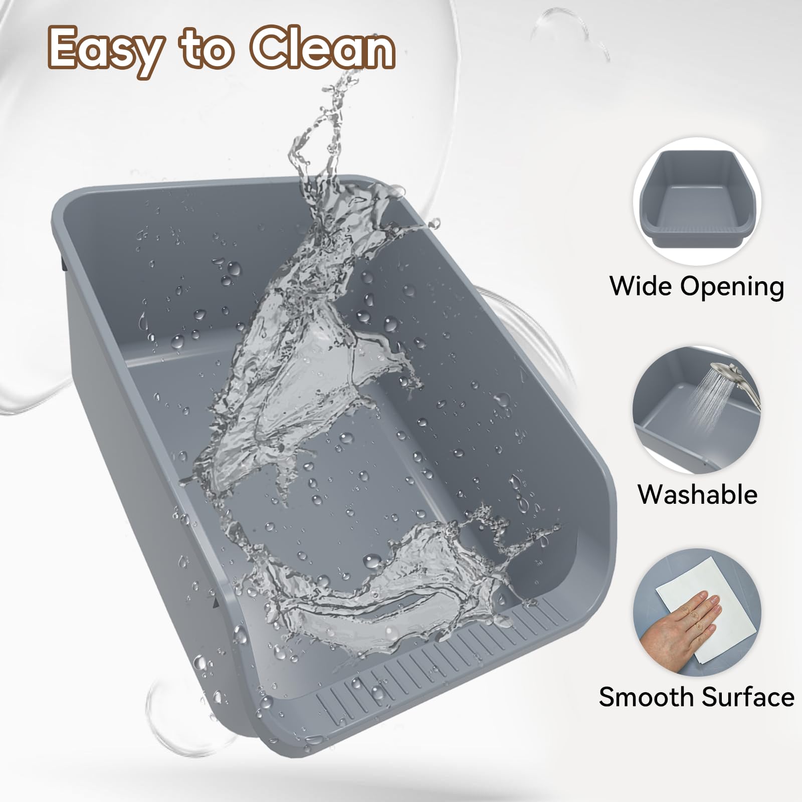 Tailryth low-entry front design aids kittens and seniors for comfortable use.