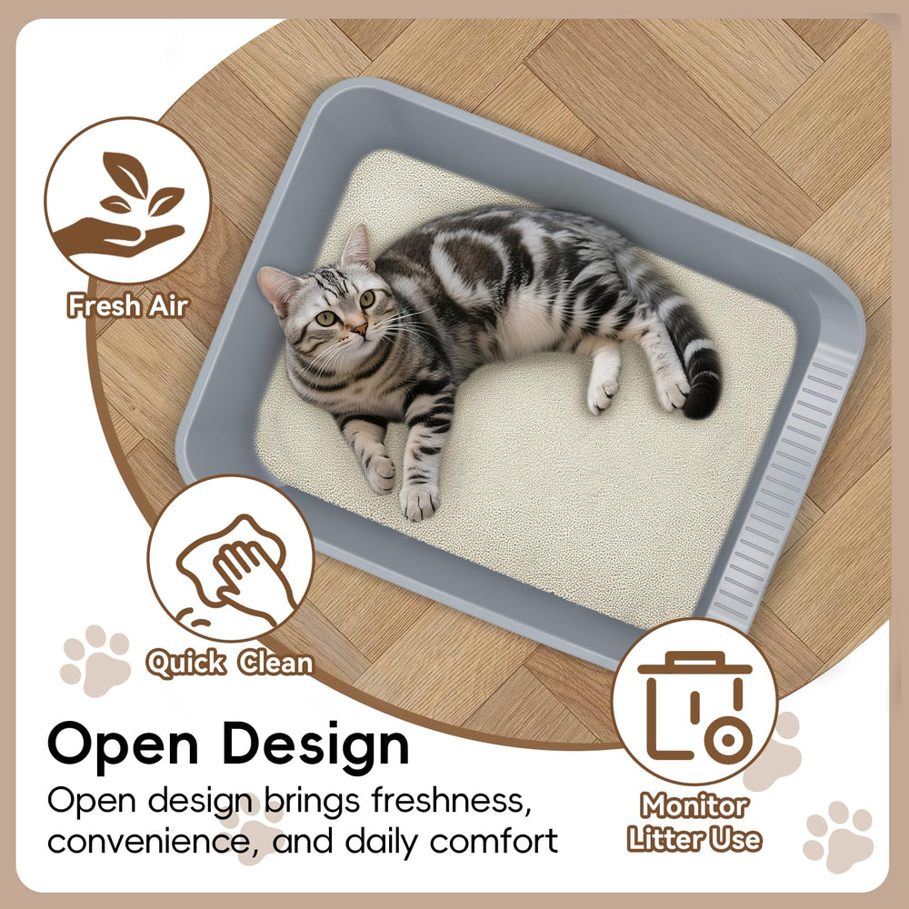 Tailryth senior-friendly litter box supports easy entry and spacious interior.