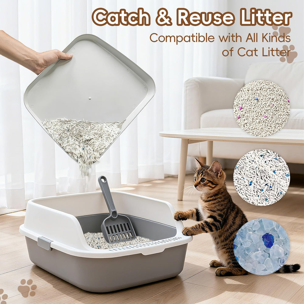Tailryth washable litter mat detaches for easy cleaning after use.
