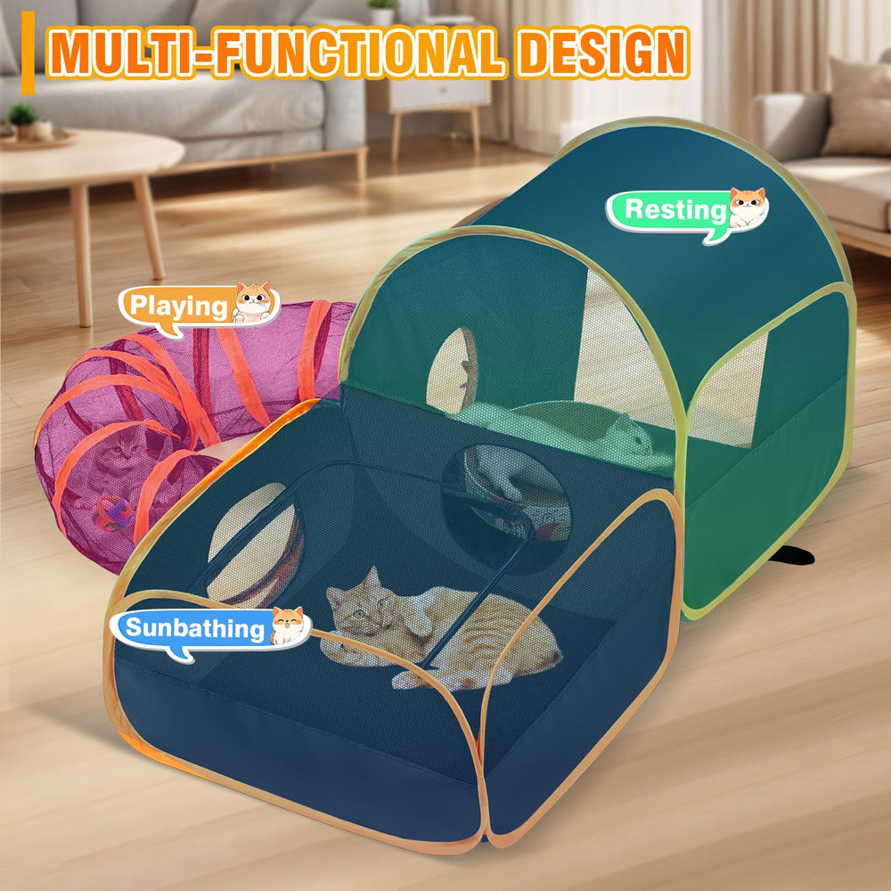 TailTastic breathable mesh design provides ventilation and clear visibility for cats