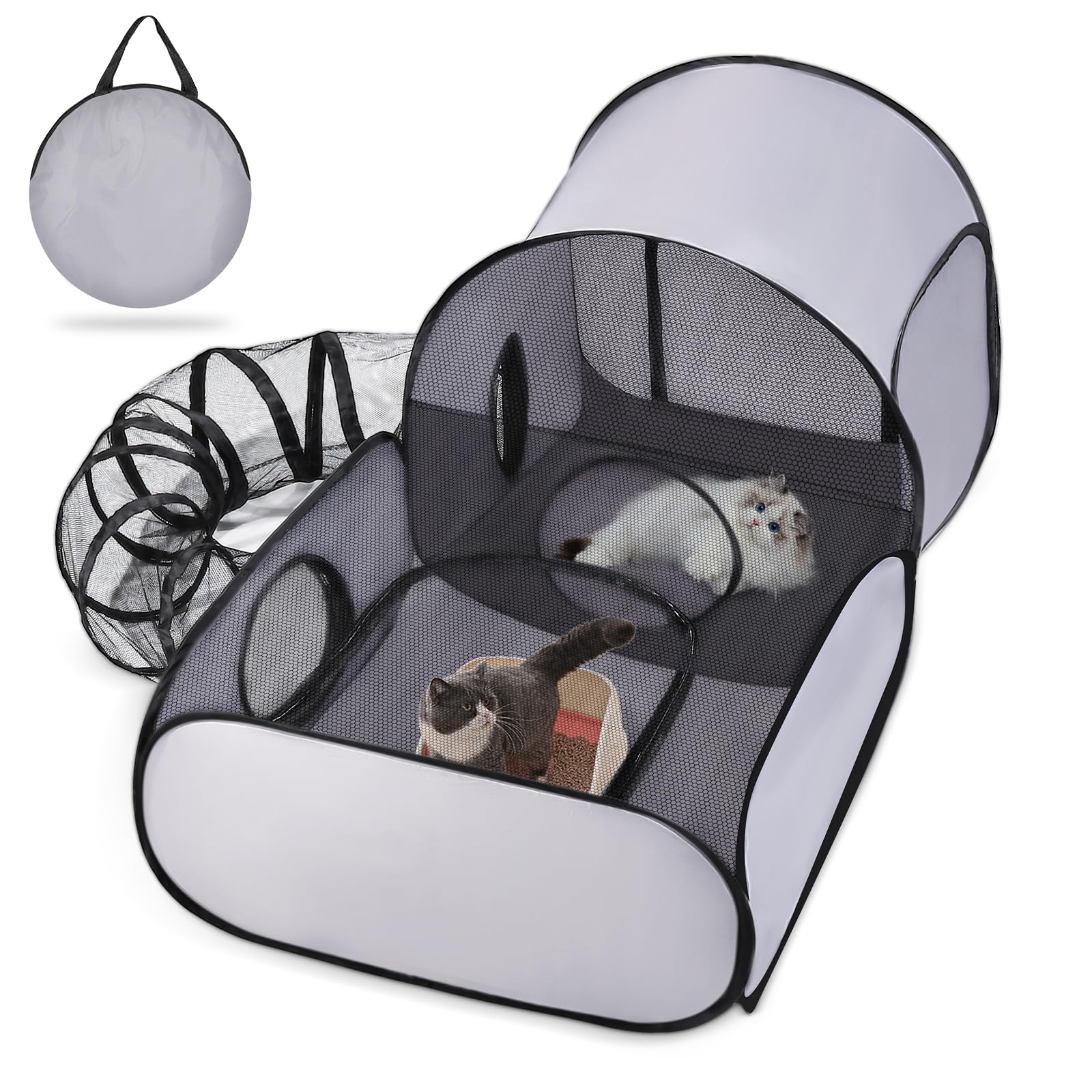 TailTastic cat playpen with outdoor tunnel for safe outdoor play.
