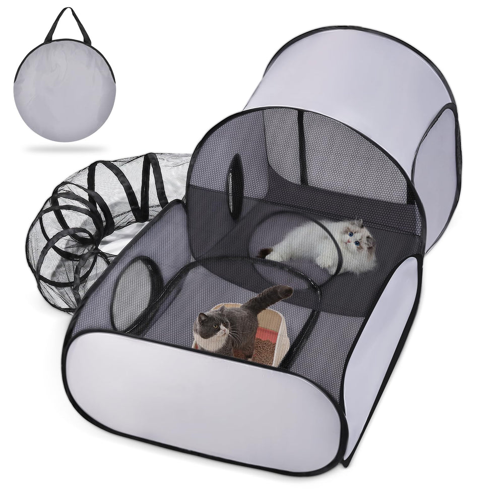 TailTastic dog playpen with surround tunnel for secure outdoor fun.