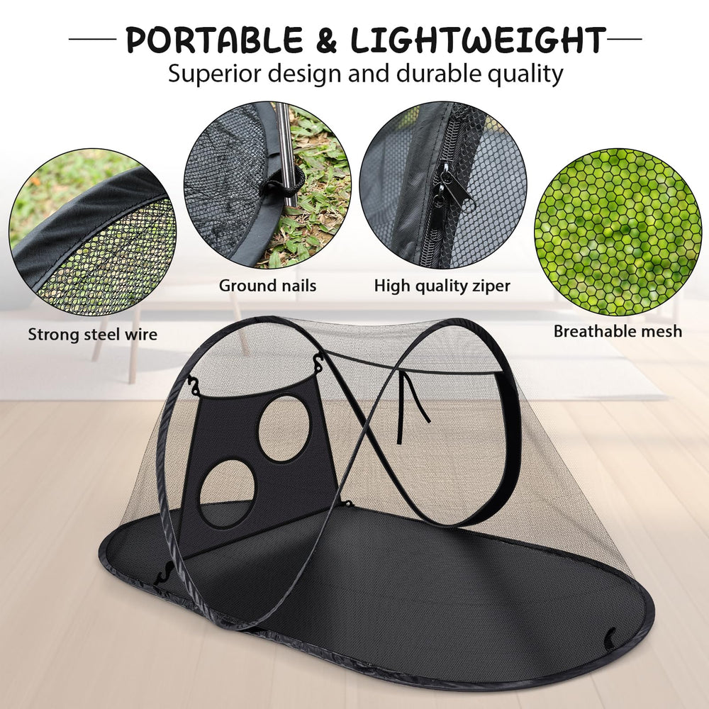 TailTastic outdoor cat tent durable support poles for stability