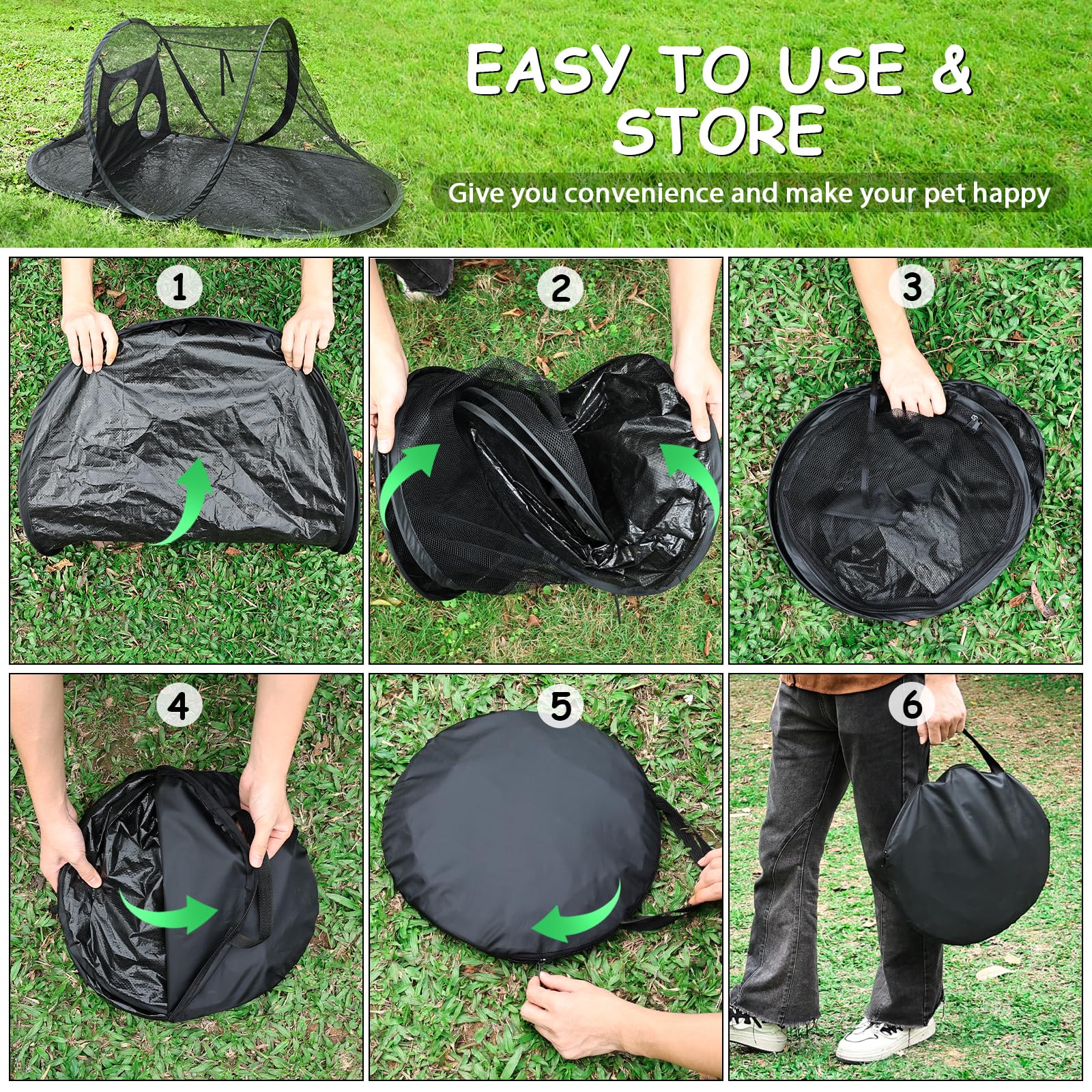 TailTastic outdoor cat tent easy entry and exit for pets