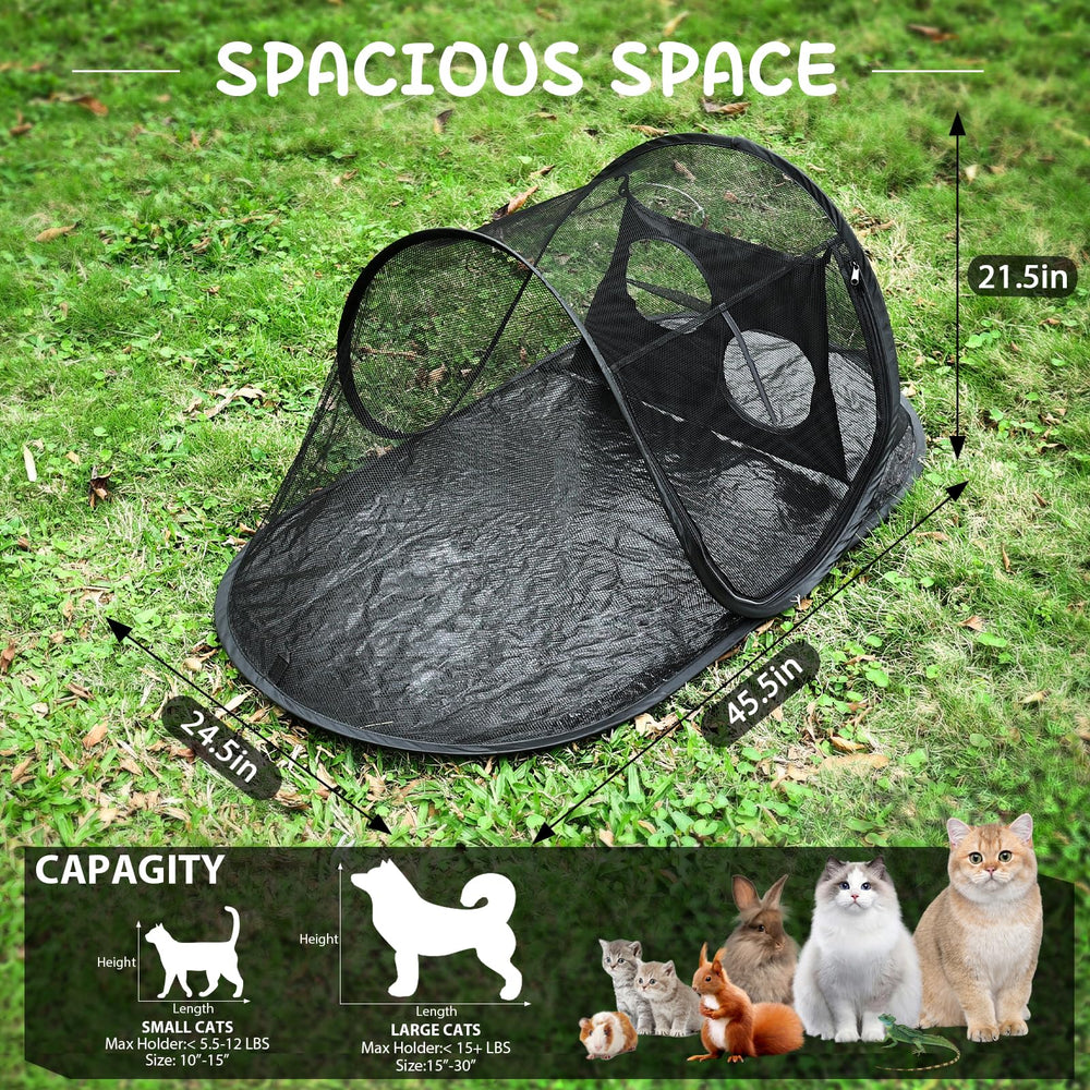 TailTastic outdoor cat tent sunshade protects cats while enjoying outdoors