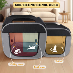 TailTastic playpen showing spacious design for cats and small dogs up to 80 lb