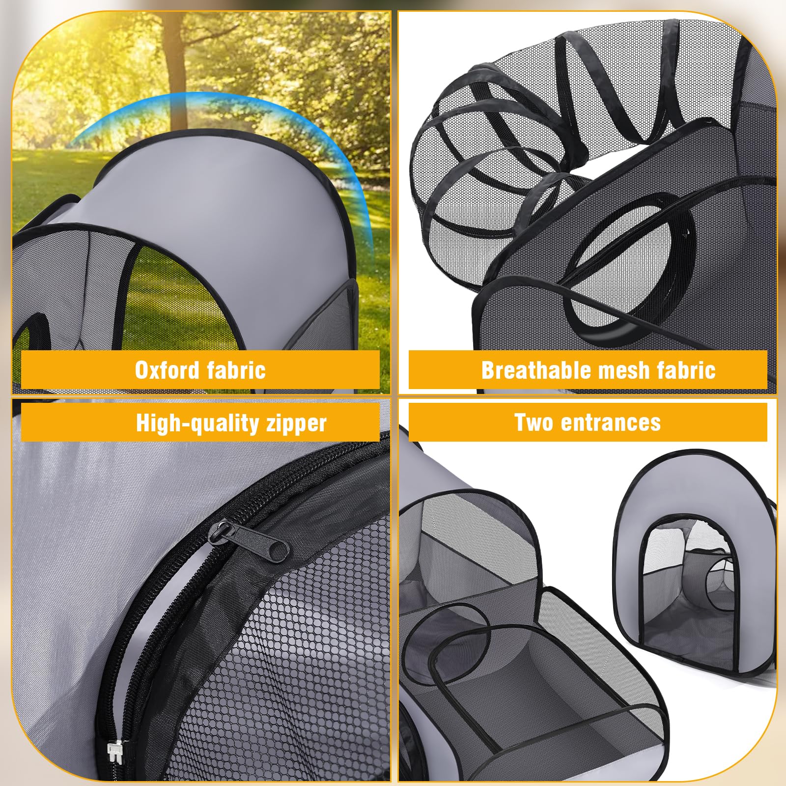 TailTastic portable cat playpen easy to move for indoor and outdoor use