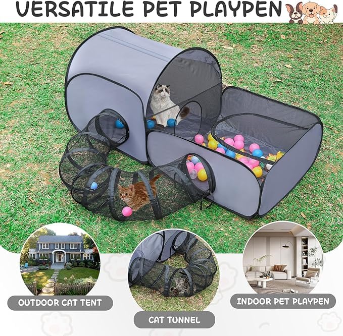 TailTastic portable cat tent with carry bag for easy transport.