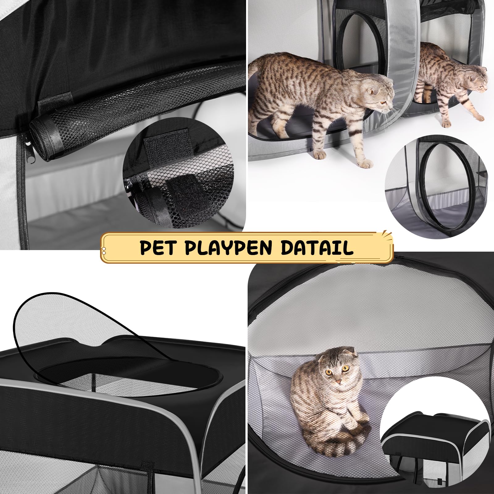 TailTastic secure indoor outdoor playpen protects furniture and pets