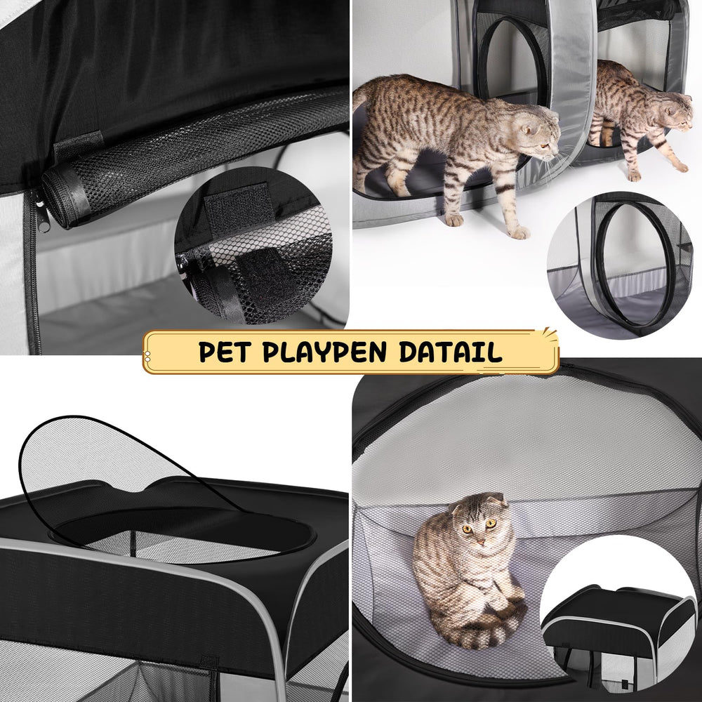 TailTastic secure indoor outdoor playpen protects furniture and pets