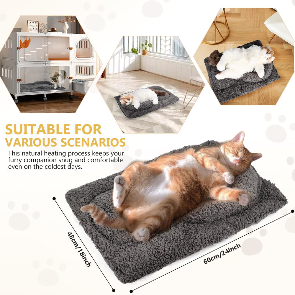 TailTastic indoor-cat lifestyle bed mat fits crates, sofas, and sunny windows.