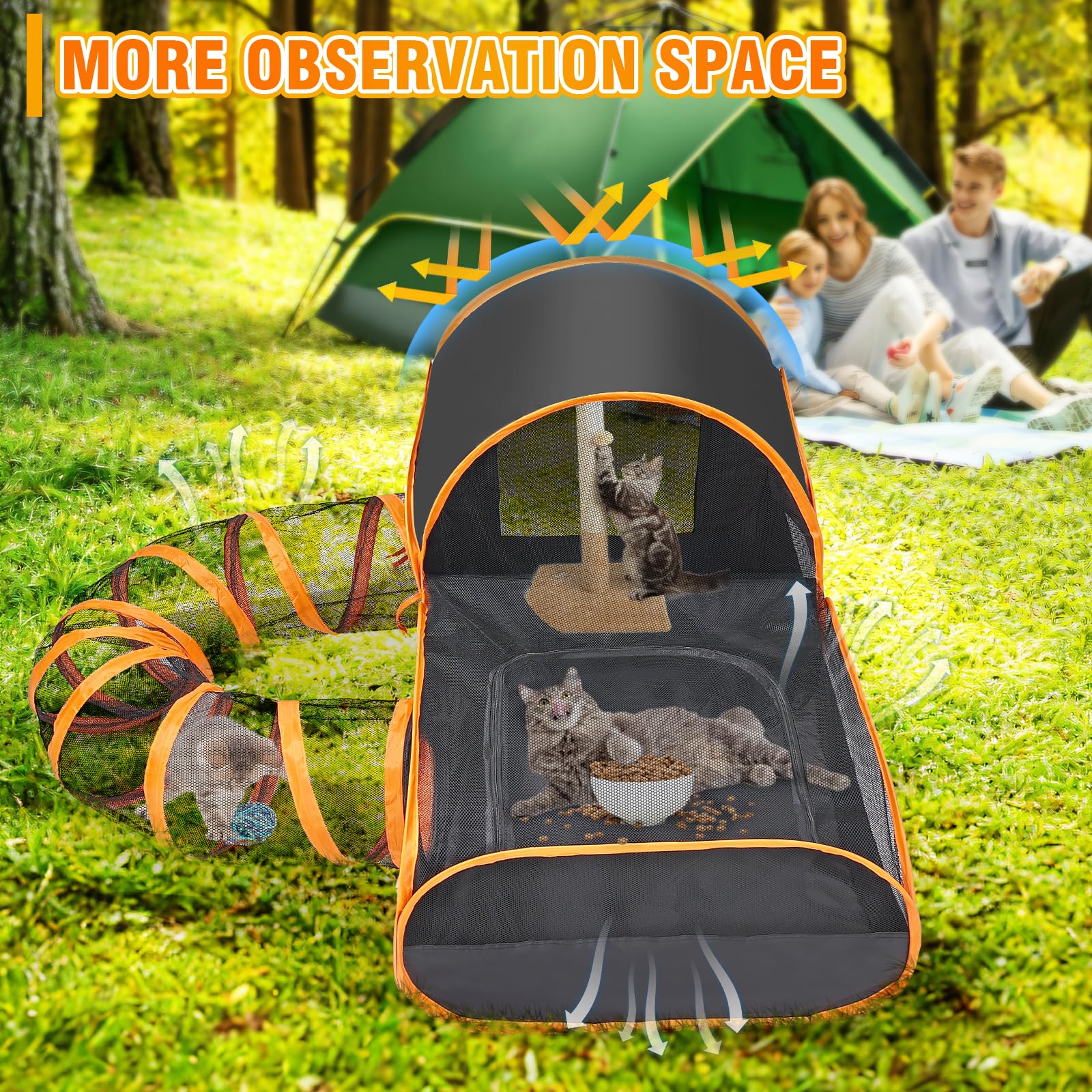 TailTastic playpen with two linked enclosures for separate play and rest areas