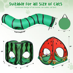 TailTastic Watermelon triangle cat tent offering cozy multi-cat space