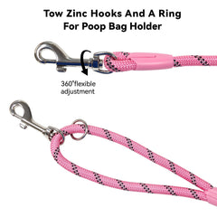 Tairro 30ft blue training leash provides long-range control on trails.