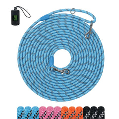 Tairro long dog training leash 6ft orange with reflective stitching for dusk walks.