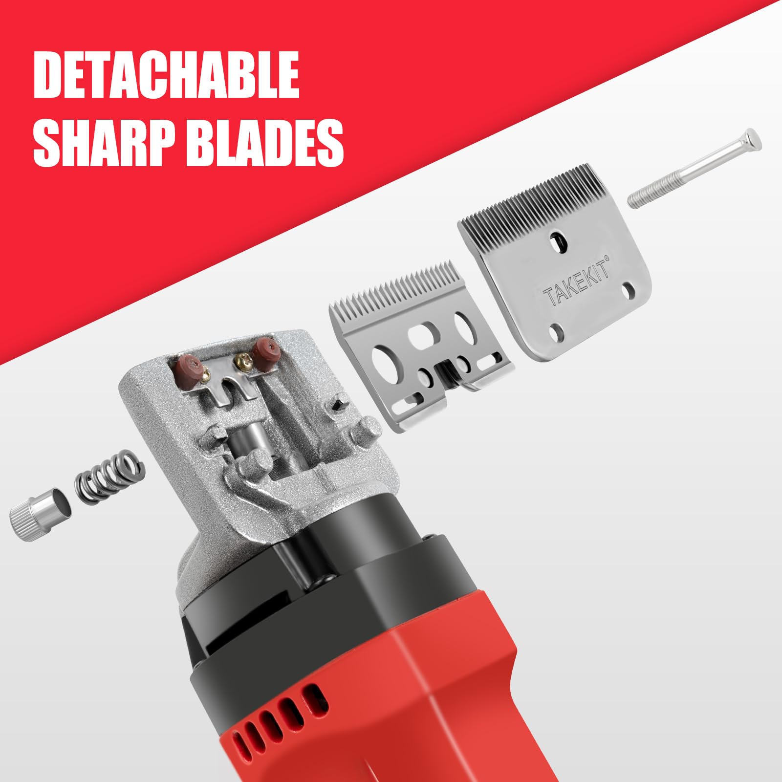 TAKEKIT 2800rpm fast-cut for efficient large-animal grooming