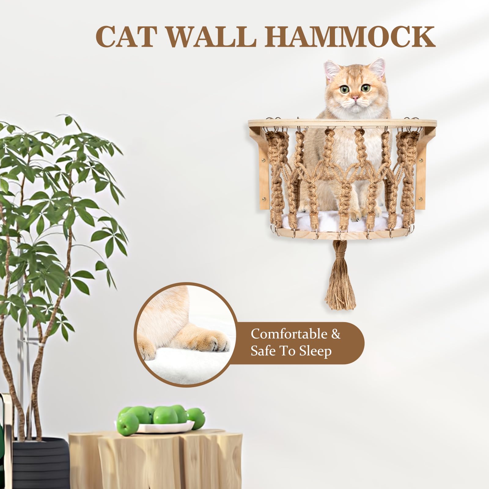TAKEKIT cat wall bridge gives a comfy elevated vantage point.