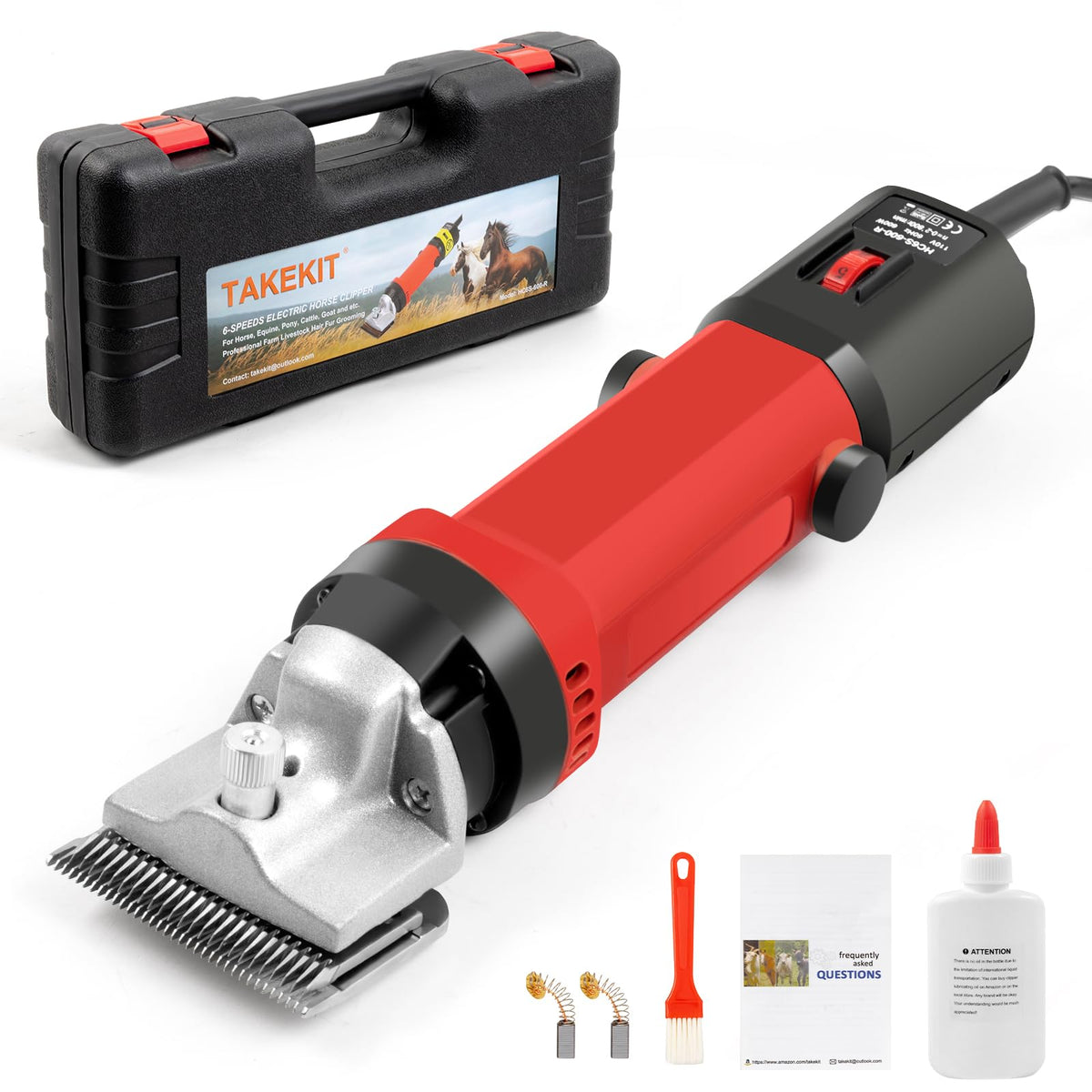 TAKEKIT Horse Clippers 600W for efficient full-body trimming