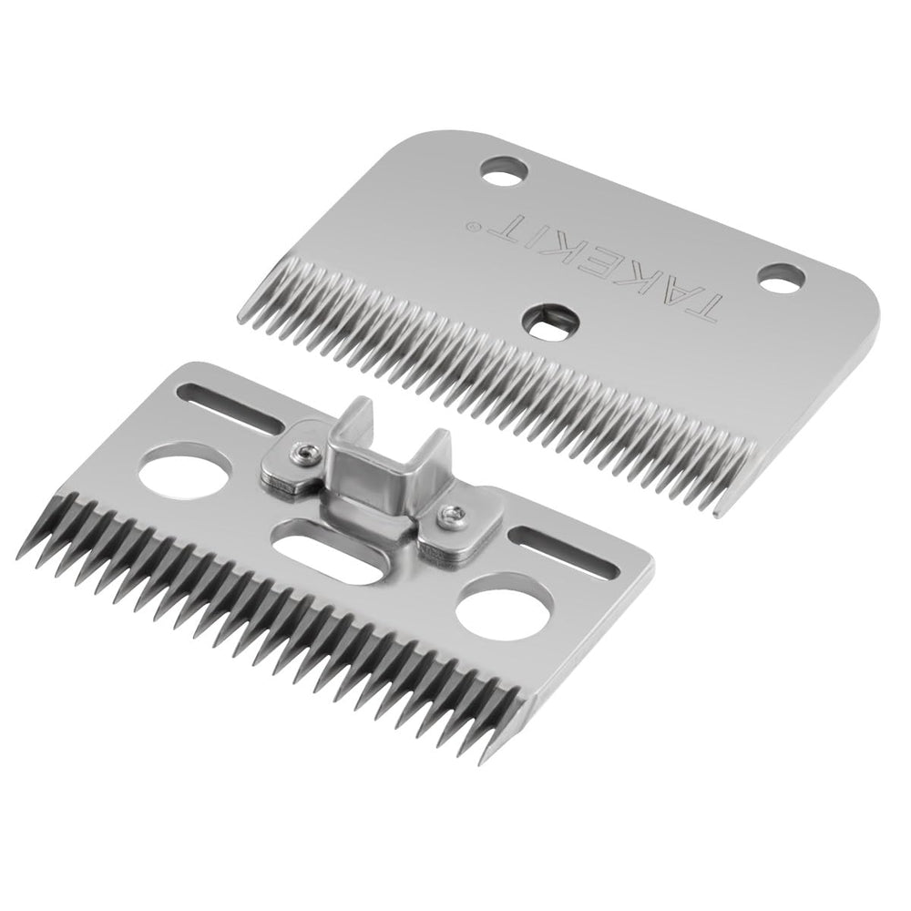 TAKEKIT bottom blade 35-teeth delivers even cuts on thick coats.