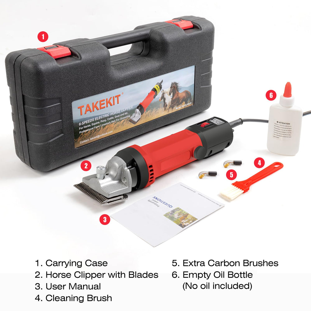 TAKEKIT Professional equine clipper for full-body grooming