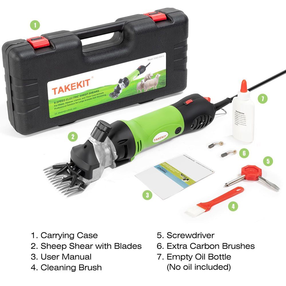 TAKEKIT Sheep Shears offer versatile grooming across multiple farm animals.