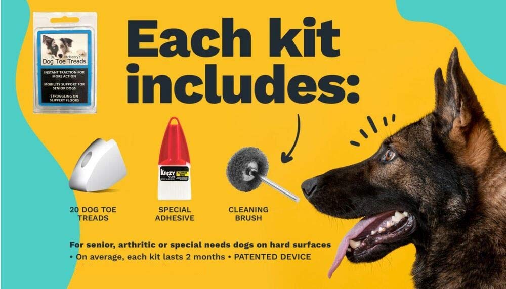 Two-center weight-bearing nails provide traction without paw contact
