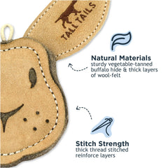 Tall Tails buffalo-hide texture image demonstrates rugged durability for daily play.