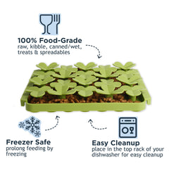 Tall Tails Clover Foraging Mat puzzle design for canine enrichment during meals.