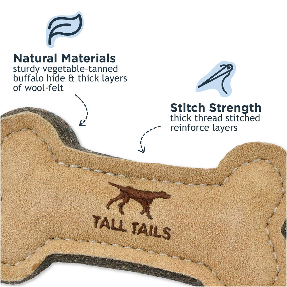 Tall Tails natural wool-felt layers close-up emphasizing resilient stitching