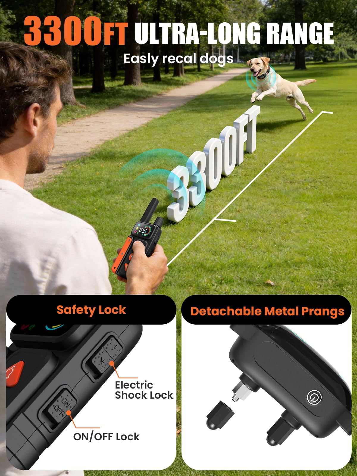 Tallentrol remote range up to 3300 ft for training in yard and park.
