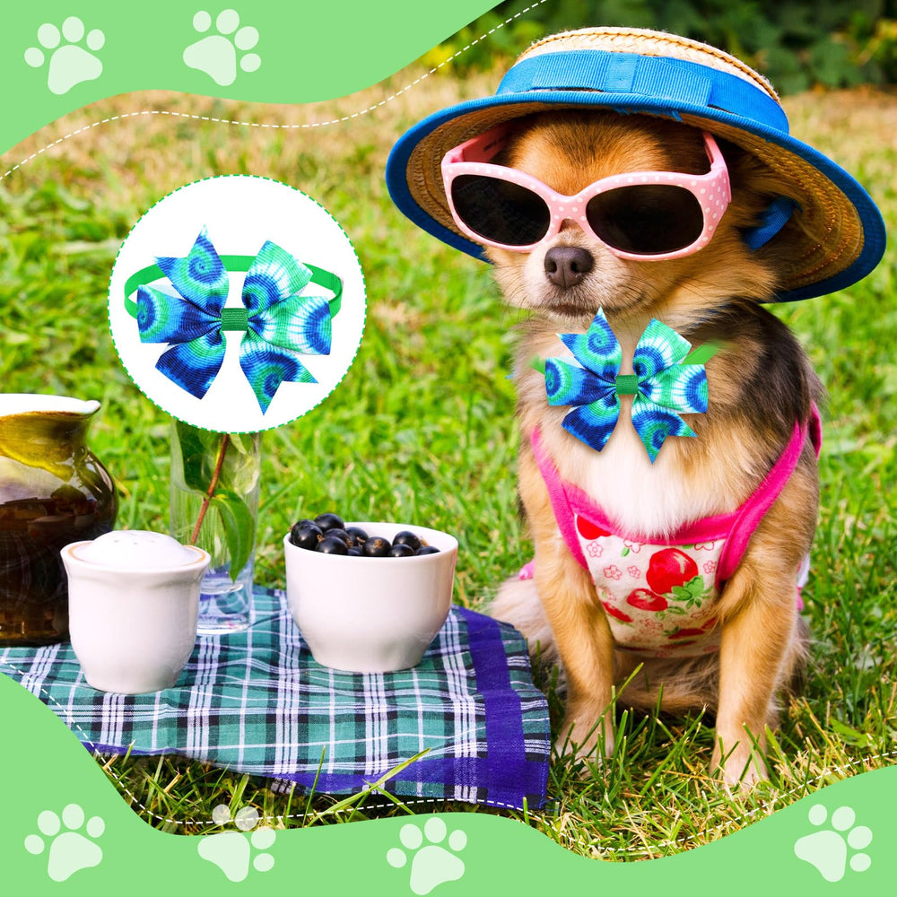 Talltalk tie-dye pet collar accessory adds summer flair to outfits.