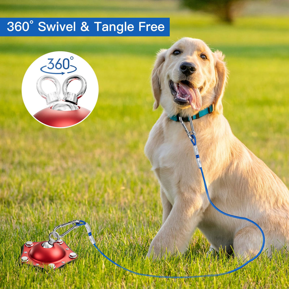 TAMABABY easy-install dog anchor kit simplifies setup with drill or hammer.