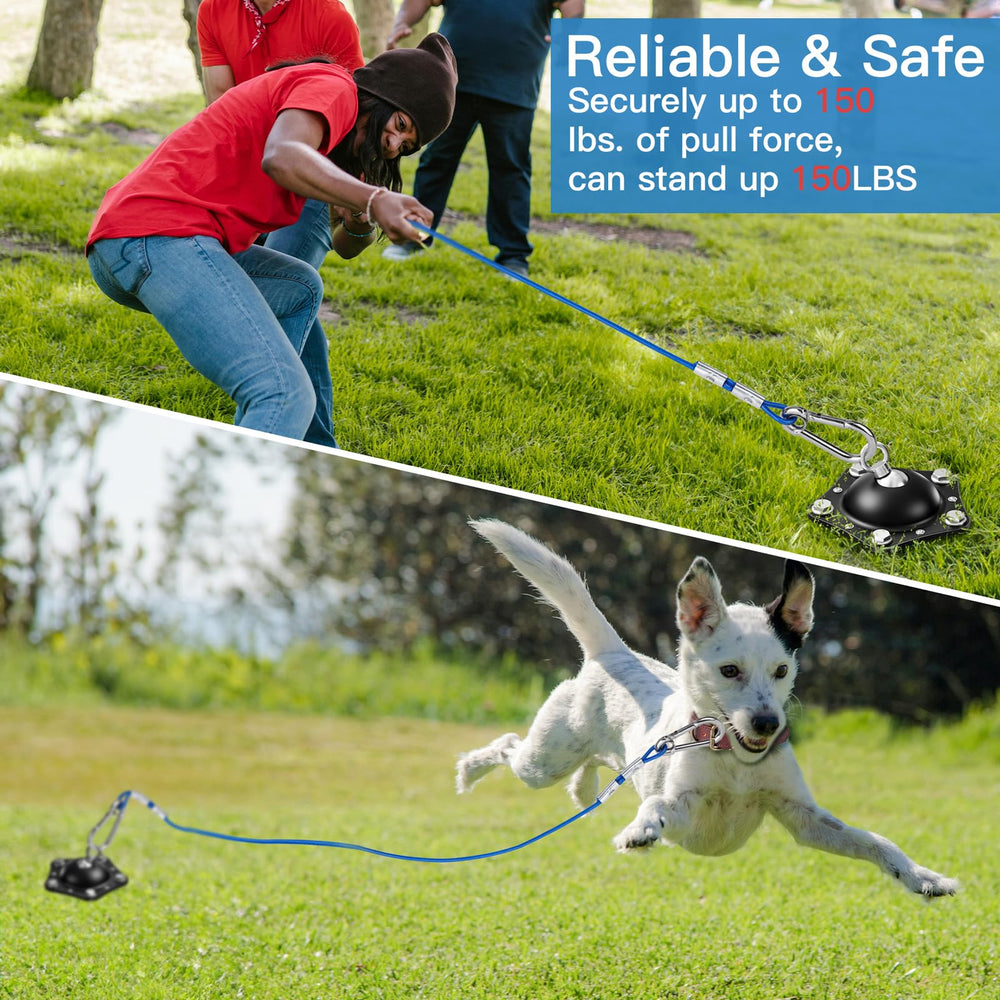 TAMABABY outdoor dog camping setup enabling safe yard and camp use.
