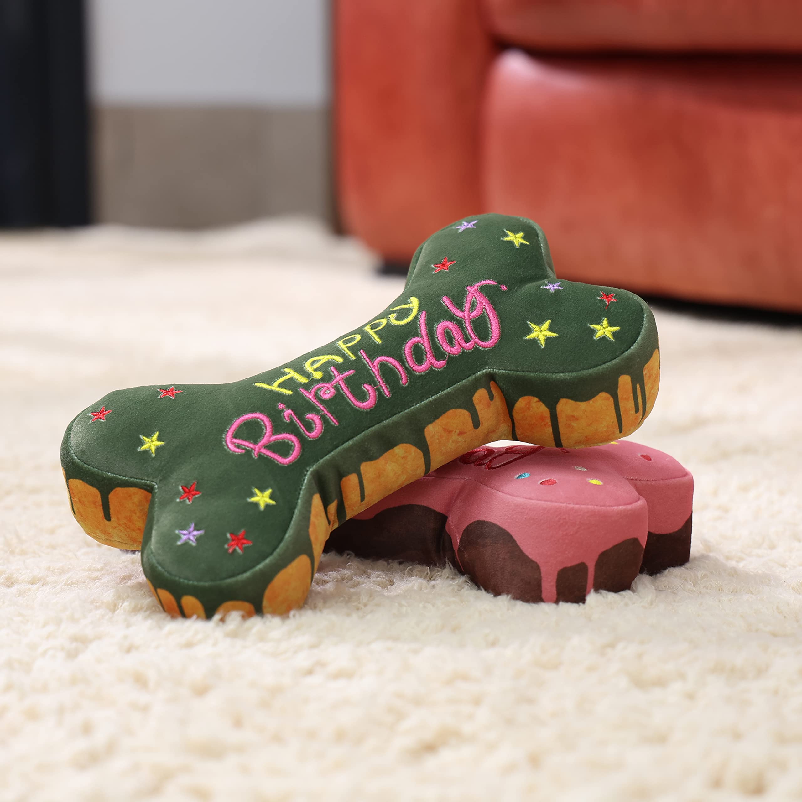 Tamu style dog birthday toy pearl cotton-filled softness for easy carrying