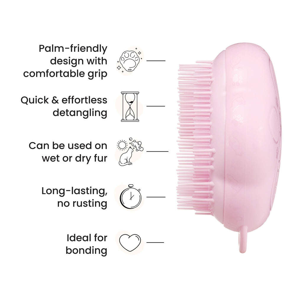 Tangle Teezer Cat Brush doubles as a soothing massage during grooming sessions.
