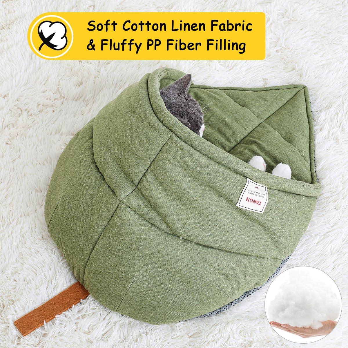 TANGN sleeping bag bottom anti-slip surface keeps bed steady.