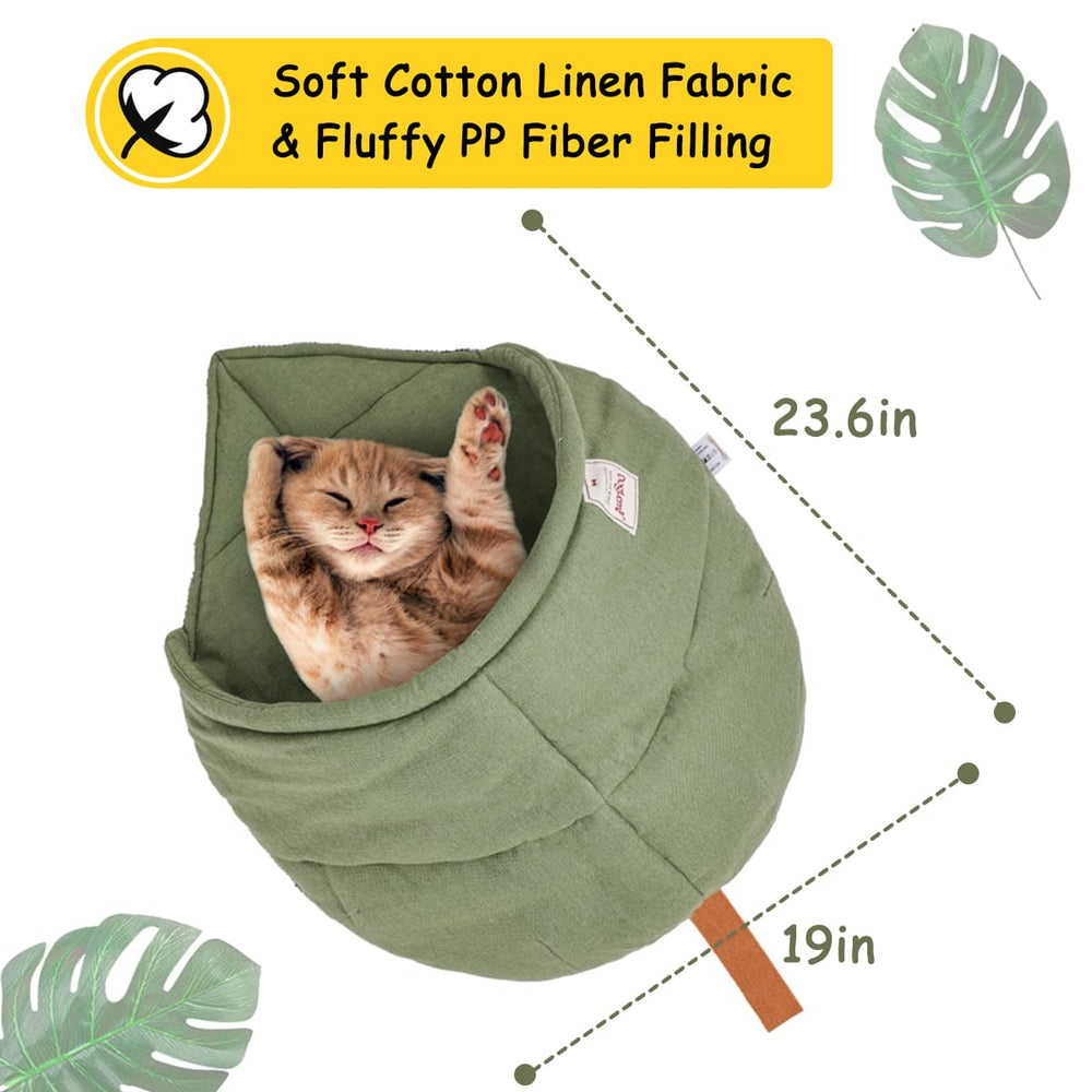 TANGN cat bed machine washable for quick cleanup.