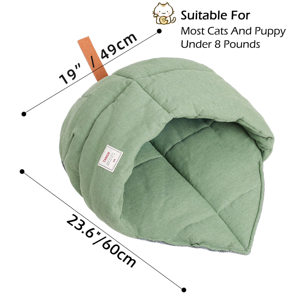 TANGN linen fabric cat bed material is breathable, easy to clean, and durable