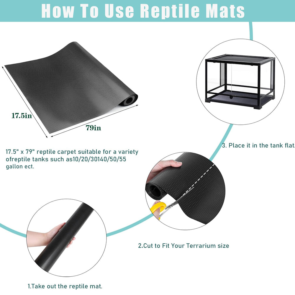 TankMatDecor reptile leaves boost visual appeal and texture.