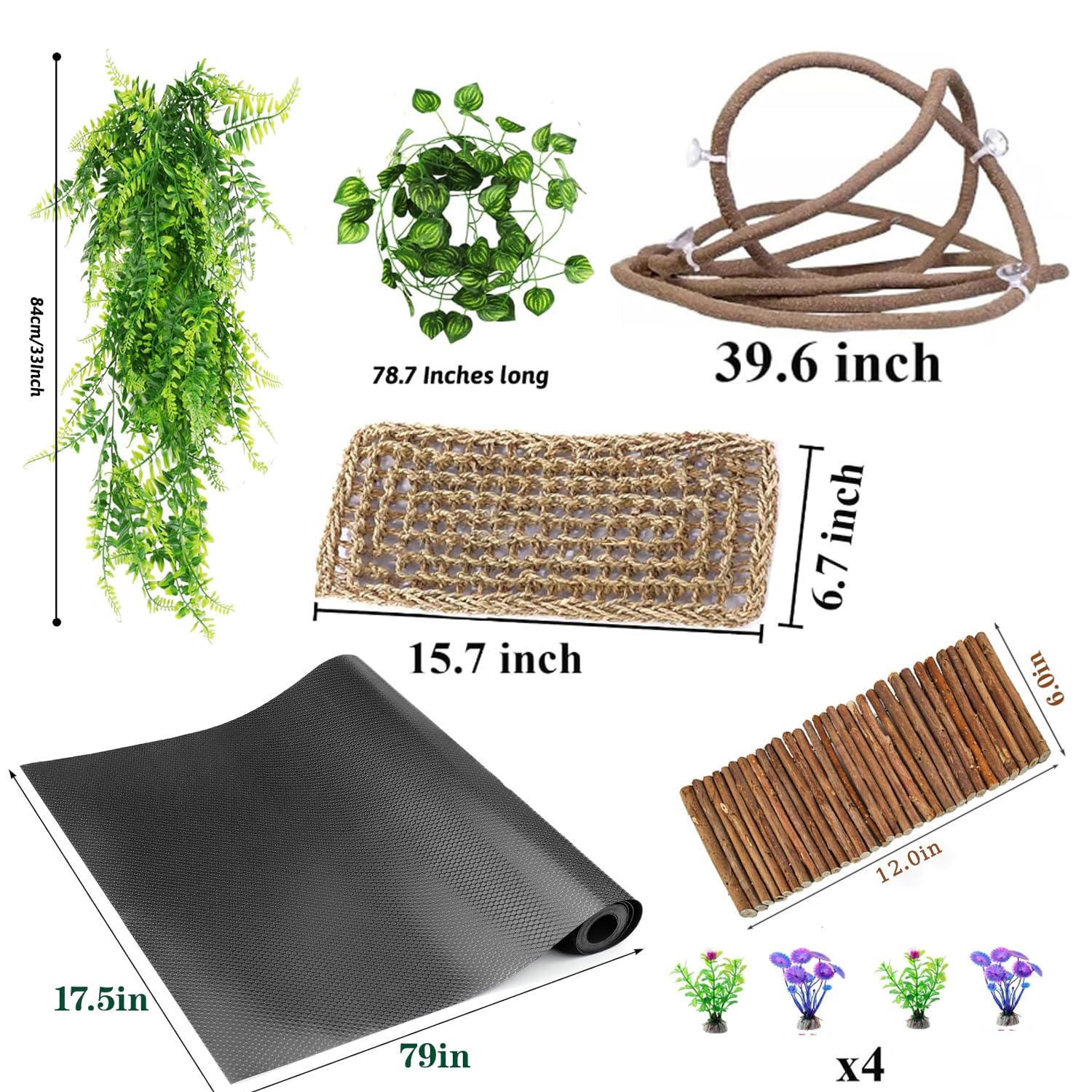 TankMatDecor stand plants help form layered habitat scenery.