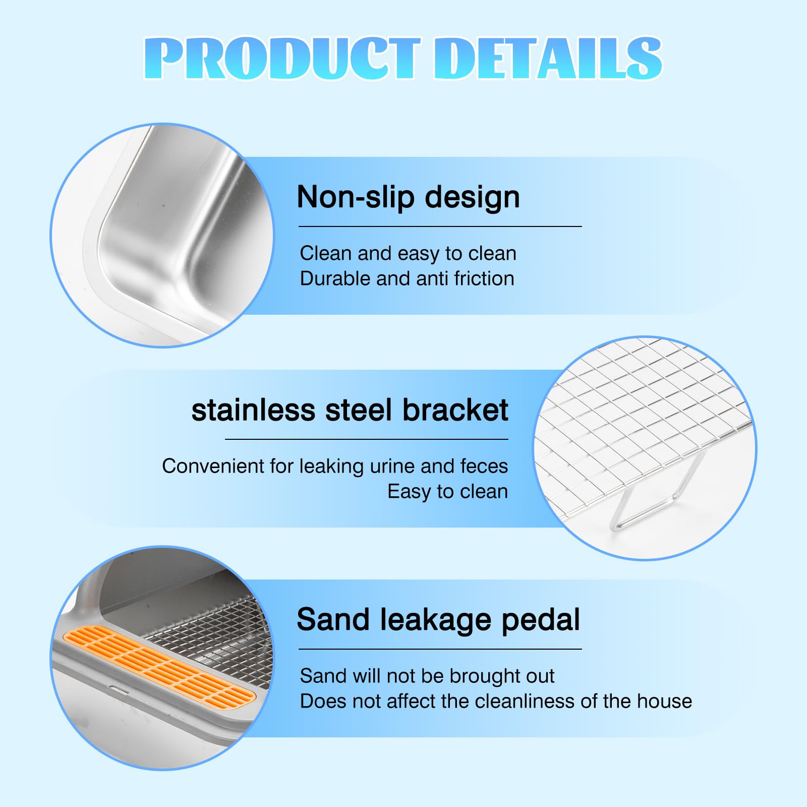 TAOKEKE anti-slip pad stabilizes the box during pet activity.