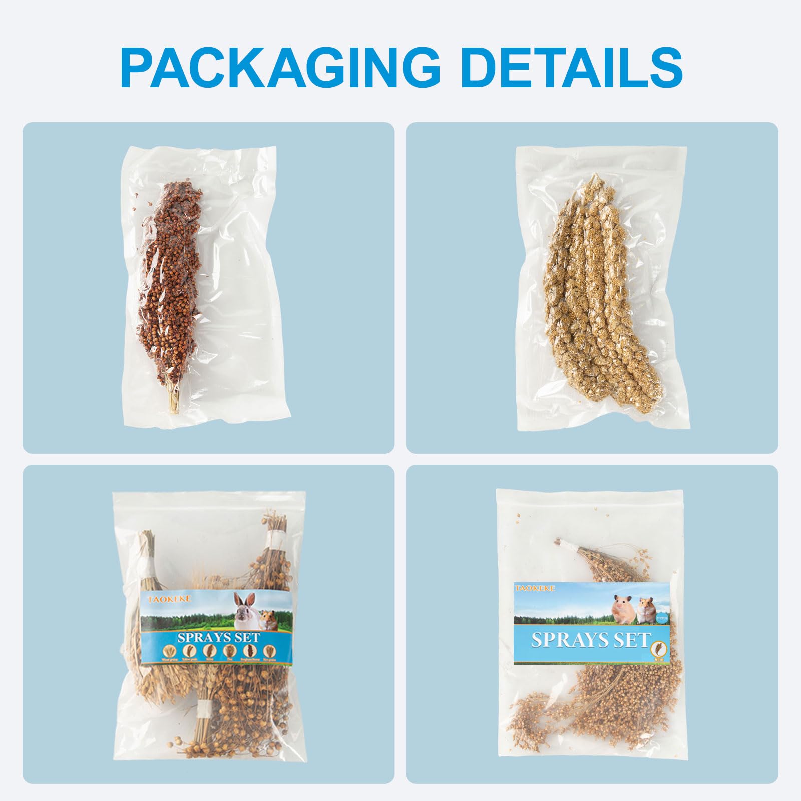 TAOKEKE wheat sprays image foraging toys supporting natural chewing