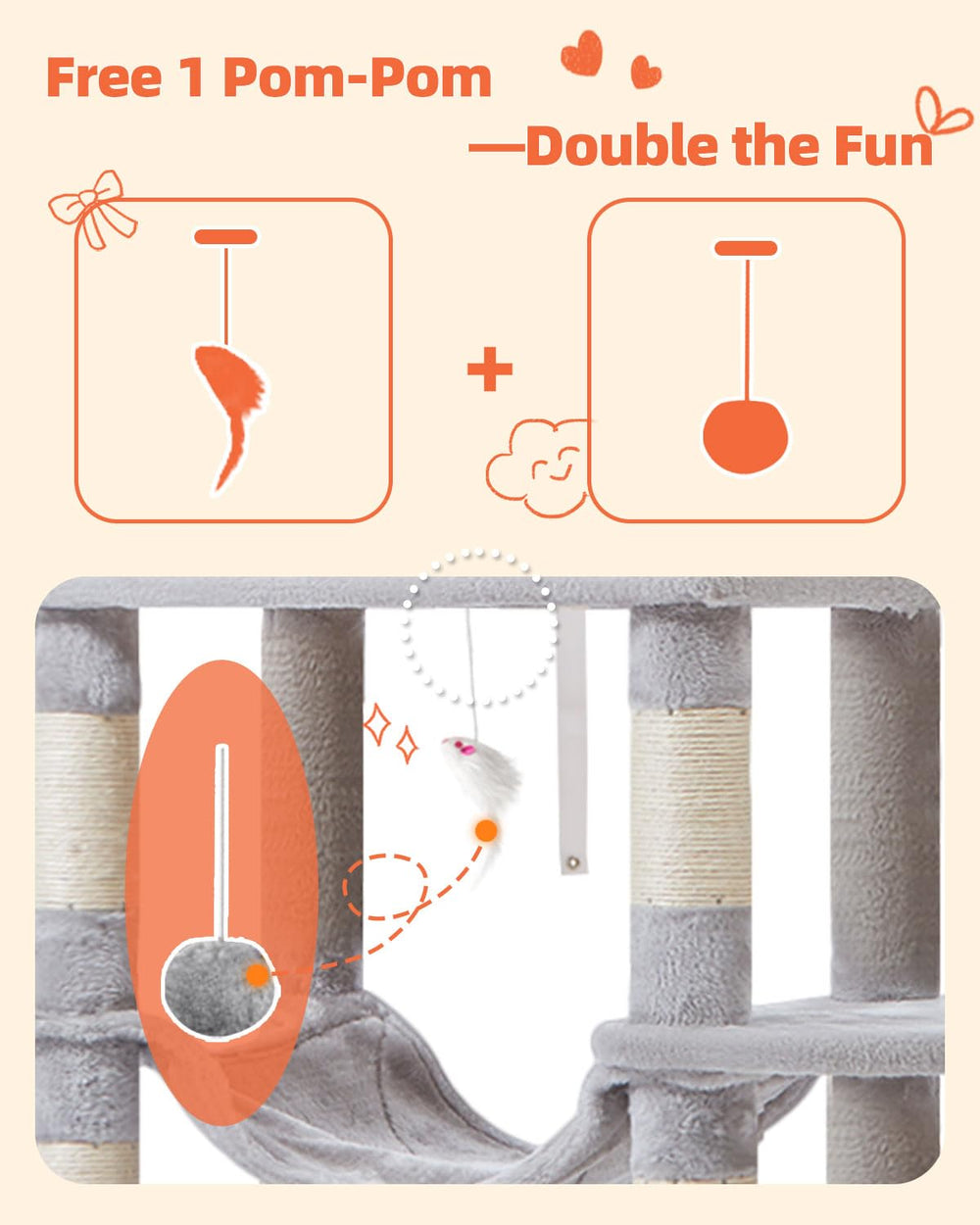 Taoqimiao scratching posts support healthy scratching and exercise.