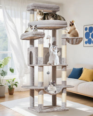 Taoqimiao 71-inch cat tree with giant lookout perch for large cats