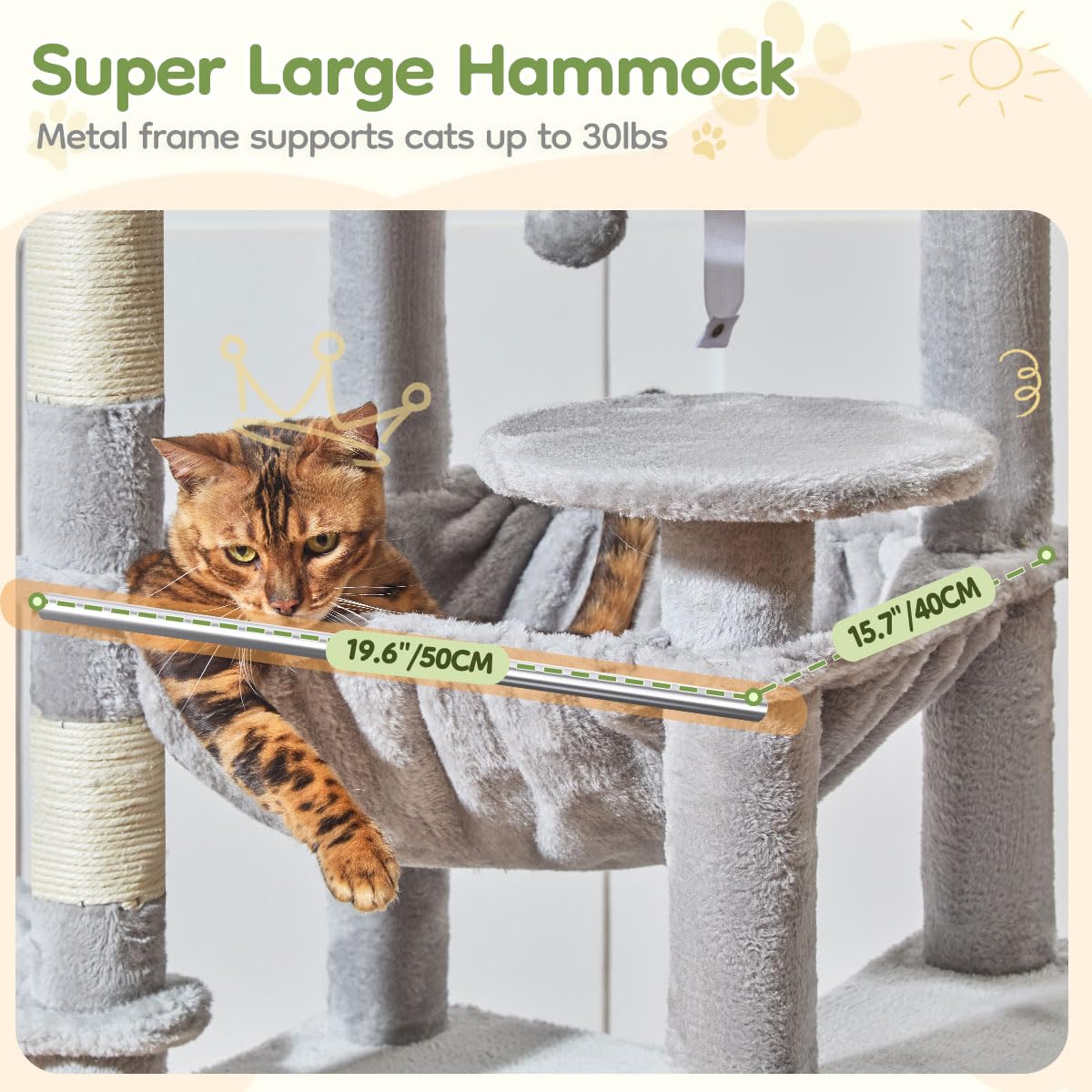 Taoqimiao metal hammock supports lounging up to 30 lb.