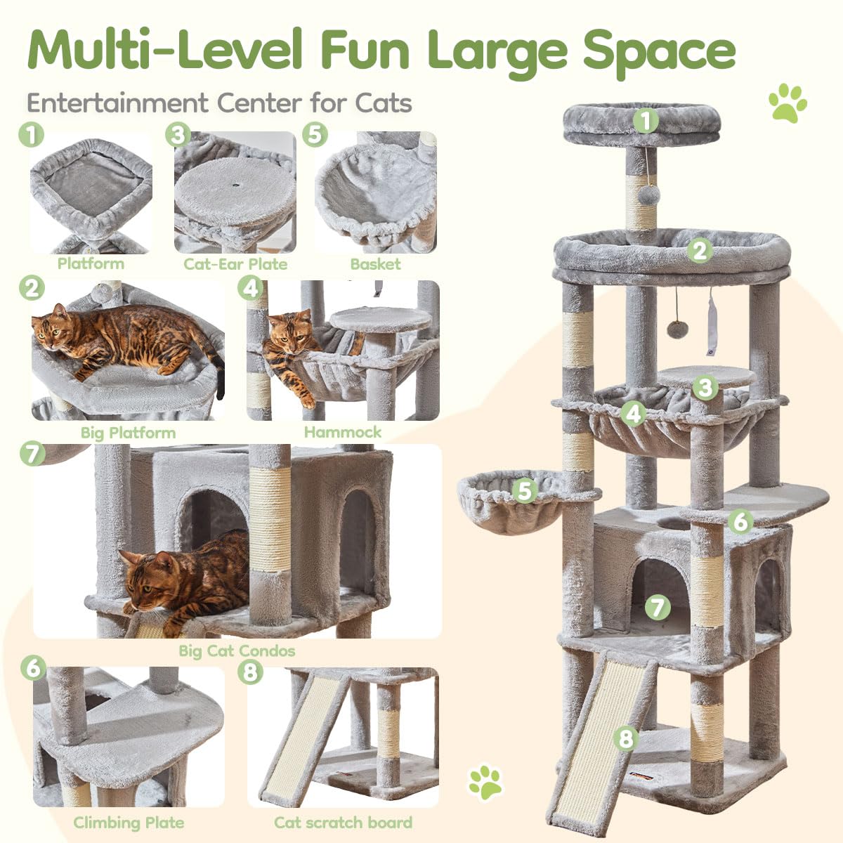 Taoqimiao top platform provides high lookout for curious cats.