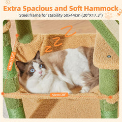 Taoqimiao Cactus Cat Tree durable metal frame for solid support