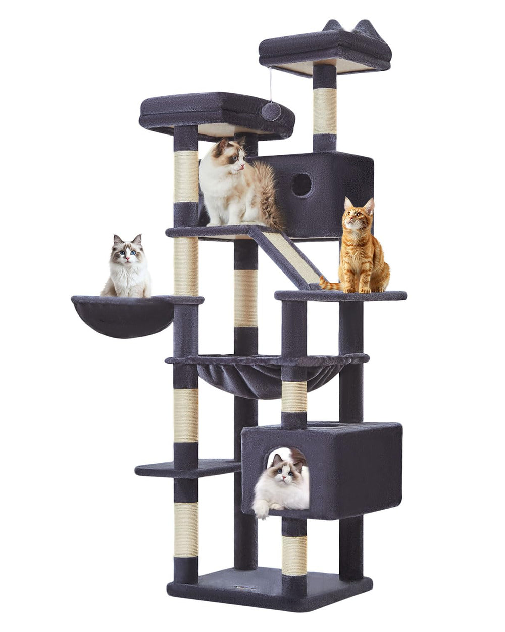 Taoqimiao easy-assembly cat tree speeds setup